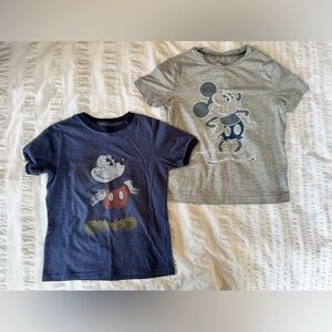 Lot of 2 Mickey Mouse T-Shirts - size XS, 5T - Jumping Beans and Disney Parks